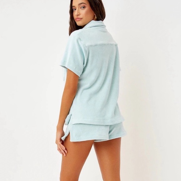 Frankie bikinis coco terry shorts in baby blue. Size XS. NWOT. - Picture 2 of 7